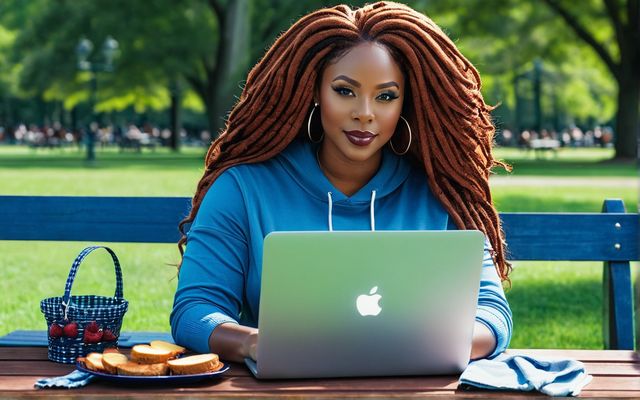 woman with laptop