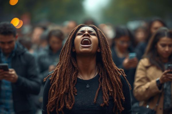woman screaming